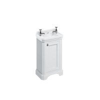 Burlington 500mm Cloakroom Vanity Unit & Basin - Matt White