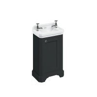 Burlington 500mm Cloakroom Vanity Unit & Basin - Matt Black