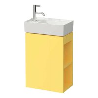 Kartell by Laufen 440mm Left Hand Vanity Unit with Right Hand Shelf - Mustard Yellow