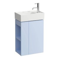 Kartell by Laufen 440mm Right Hand Vanity Unit with Left Hand Shelf - Grey Blue