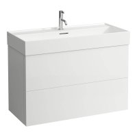 Kartell by Laufen 1000mm 2 Drawer Vanity Unit with Organiser - Matt White