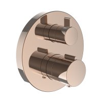 Laufen TwinTherm 2 Outlet Concealed Thermostatic Bath/Shower Mixer with Diverter - Rose Gold