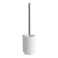 Laufen Val Toilet Brush & Ceramic Holder - White