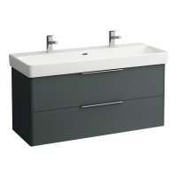 Laufen Base 1160mm 2 Drawer Vanity Unit - Traffic Grey