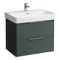 Laufen Base 665mm 2 Drawer Vanity Unit - Traffic Grey