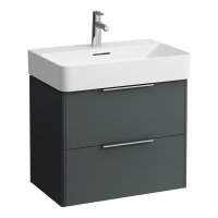 Laufen Base 635mm 2 Drawer Vanity Unit - Traffic Grey