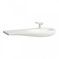 Laufen Alessi One 1200mm Countertop Basin with Left Hand Shelf - Matt White