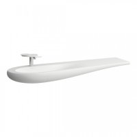 Laufen Alessi One 1600mm Countertop Basin with Right Hand Shelf - Matt White