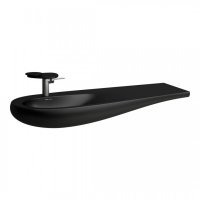 Laufen Alessi One 1200mm Countertop Basin with Right Hand Shelf - Matt Black