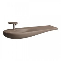 Laufen Alessi One 1200mm Countertop Basin with Right Hand Shelf - Matt Cafe