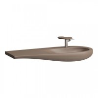 Laufen Alessi One 1200mm Countertop Basin with Left Hand Shelf - Matt Cafe