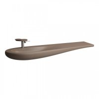 Laufen Alessi One 1600mm Countertop Basin with Right Hand Shelf - Matt Cafe