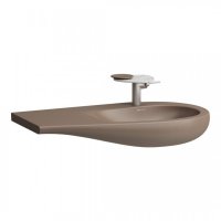 Laufen Alessi One 900mm Countertop Basin with Left Hand Shelf - Matt Cafe