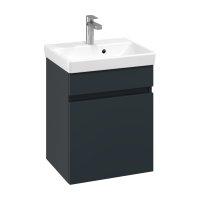 Villeroy & Boch Arto 450mm 1 Drawer Vanity Unit with White Basin - Satin Grey