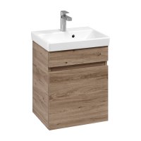 Villeroy & Boch Arto 450mm 1 Drawer Vanity Unit with White Basin - Oak Kansas