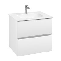 Villeroy & Boch Arto 600mm 2 Drawer Vanity Unit with White Basin - Satin White