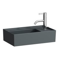 Kartell by Laufen 460mm Right Hand Cloakroom Basin - Matt Graphite