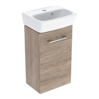 Geberit Selnova 360mm Cloakroom Vanity Unit & Basin - Hickory