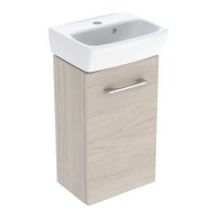 Geberit Selnova 360mm Cloakroom Vanity Unit & Basin - Light Hickory