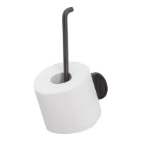 Coram Tune Spare Toilet Roll Holder - Brushed Metal/Black