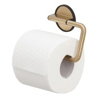 Coram Tune Toilet Roll Holder without Cover - Brushed Brass/Black