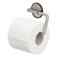 Coram Tune Toilet Roll Holder without Cover - Brushed Stainless Steel/Black