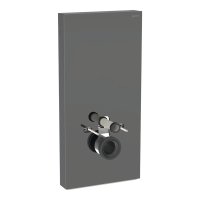 Geberit Monolith Plus for Wall Hung WC (101cm) - Lava Glass / Black Chrome