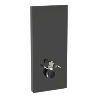 Geberit Monolith Plus for Wall Hung WC (114cm) - Black Glass / Black Chrome