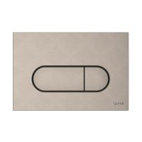 Vitra Loop Round Dual Flush Plate - Brushed Nickel