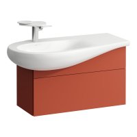 Laufen Alessi 730mm 1 Drawer Vanity Unit with Left Hand Cut-Out - Terracota