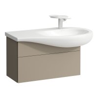 Laufen Alessi 730mm 1 Drawer Vanity Unit with Right Hand Cut-Out - Beige Pearl