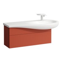 Laufen Alessi 995mm 1 Drawer Vanity Unit with Right Hand Cut-Out - Terracota