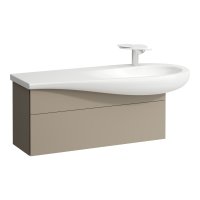 Laufen Alessi 995mm 1 Drawer Vanity Unit with Right Hand Cut-Out - Beige Pearl