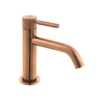 Vado Individual Origins Knurled Slimline Mono Basin Mixer with Knurled Handle - Brushed Bronze