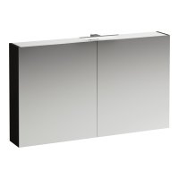 Laufen Base 1200mm 2 Door Mirror Cabinet with Light & Shaver Socket - Dark Elm