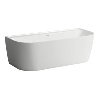 Laufen Meda 1800 x 800mm Back-to-Wall Marbond Bath - White