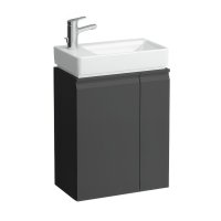 Laufen Pro S 470mm Cloakroom Vanity Unit with Open Right Hand Shelf - Graphite