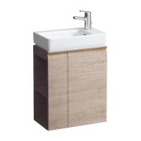 Laufen Pro S 470mm Cloakroom Vanity Unit with Open Left Hand Shelf - Bright Oak