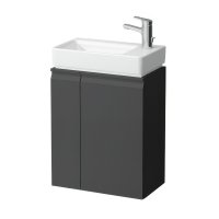 Laufen Pro S 470mm Cloakroom Vanity Unit with Open Left Hand Shelf - Graphite