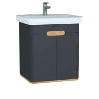 Vitra Sento 650mm Vanity Unit & Basin - Anthracite