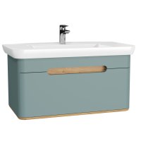 Vitra Sento 1000mm Vanity Unit with 1 Drawer & Basin - Matt Green