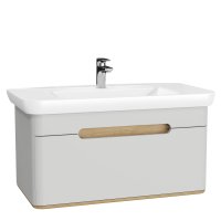 Vitra Sento 1000mm Vanity Unit with 1 Drawer & Basin - Matt Light Grey