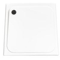 Coram 760 x 760mm Stone Resin Shower Tray with 4 Upstands - White