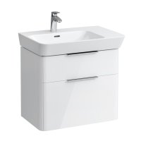 Laufen Moderna 650mm 2 Drawer Vanity Unit for Left Hand Basin - Gloss White