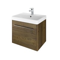 The White Space Americana 600mm Wall-Hung Vanity Unit - Tobacco Oak