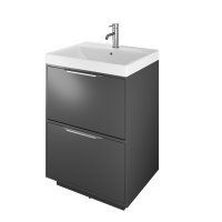 The White Space Choice 600mm Floorstanding Vanity Unit - Dark Grey