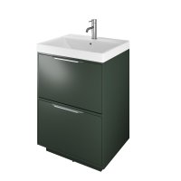 The White Space Choice 600mm Floorstanding Vanity Unit - Dark Sage Green