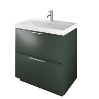 The White Space Choice 800mm Floorstanding Vanity Unit - Dark Sage Green