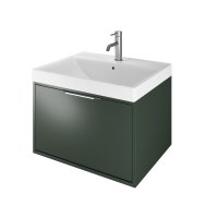 The White Space Choice 600mm Wall-Hung Vanity Unit - Dark Sage Green