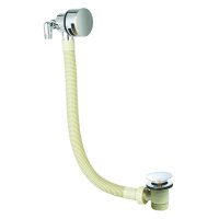 The White Space Overflow Bath Filler with Pop-Up Waste - Chrome